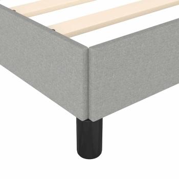 Bettgestell ohne Matratze Hellgrau 120x190 cm Stoff