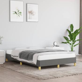 ARDEBO.de - Bettgestell ohne Matratze Dunkelgrau 120x190 cm Stoff