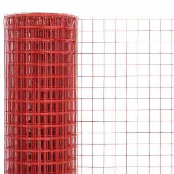 Drahtzaun Stahl mit PVC-Beschichtung 25x1 m Rot