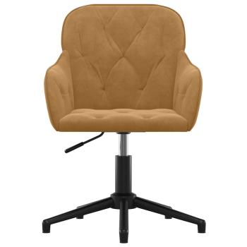 Bürostuhl Drehbar Braun Samt