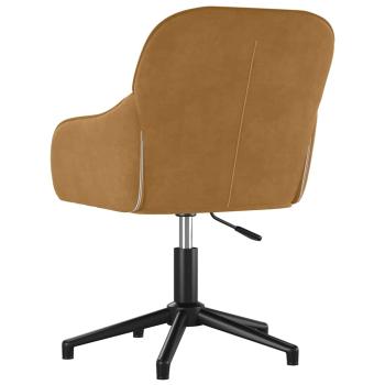 Bürostuhl Drehbar Braun Samt