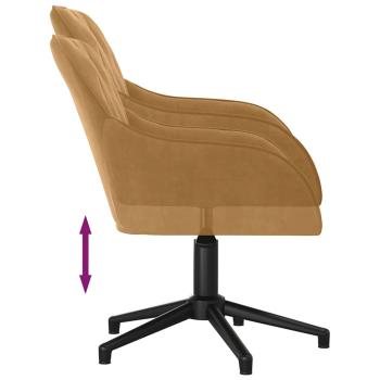 Bürostuhl Drehbar Braun Samt