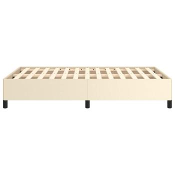 Bettgestell ohne Matratze Creme 120x190 cm Kunstleder