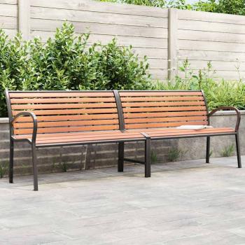 ARDEBO.de - Gartenbank Braun 231 cm Holz & Pulverbeschichteter Stahl