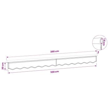 Markisenvolant Anthrazit Gestreift 350 cm
