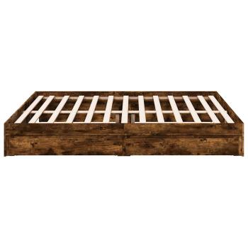 Bettgestell mit Schubladen Räuchereiche 180x200cm Holzwerkstoff