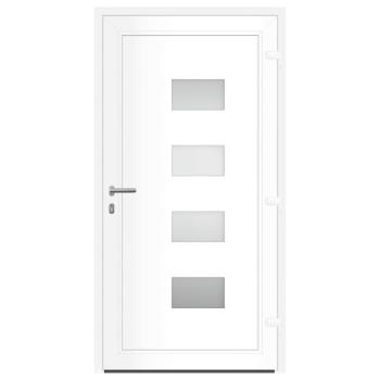 Haustür Anthrazit 100x200 cm Aluminium und PVC