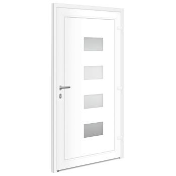 Haustür Anthrazit 100x200 cm Aluminium und PVC