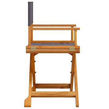 4-teiliges Klappstuhl-Set, dunkelgrauer Stoff