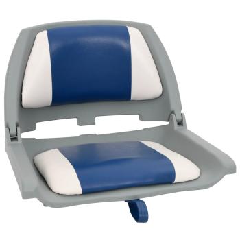 2-tlg. Bootssitz-Set Klappbar Blau und Wei? 48x51x41 cm