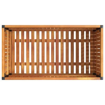 Pflanzkübel 85x45x44 cm Massivholz Akazie und Stahl