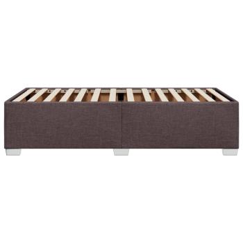 Bettgestell ohne Matratze Dunkelbraun 90x200 cm Stoff