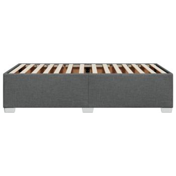 Bettgestell ohne Matratze Dunkelgrau 90x200 cm Stoff