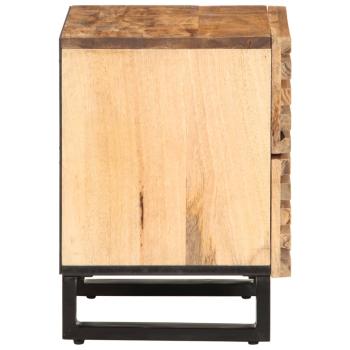 Nachttische 2 Stk. 40x34x46 cm Raues Mangoholz