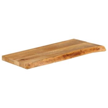 Tischplatte mit Baumkante 70x40x3,8 cm Massivholz Mango