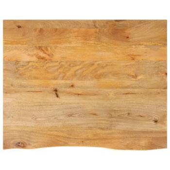 ARDEBO.de - Tischplatte mit Baumkante 90x80x3,8 cm Massivholz Mango