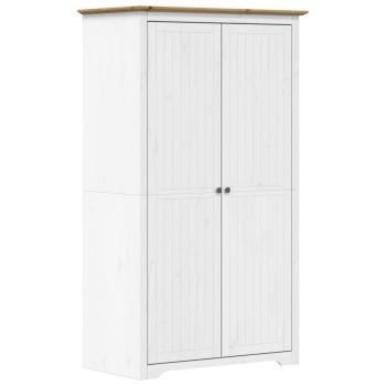 Kleiderschrank BODO Wei? und Braun 99x53,5x173 cm Kiefernholz