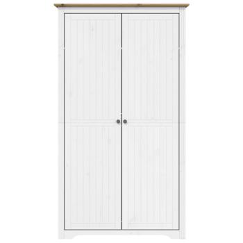 Kleiderschrank BODO Wei? und Braun 99x53,5x173 cm Kiefernholz