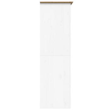 Kleiderschrank BODO Wei? und Braun 99x53,5x173 cm Kiefernholz
