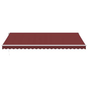Markise Manuell mit LED Weinrot 500x350 cm