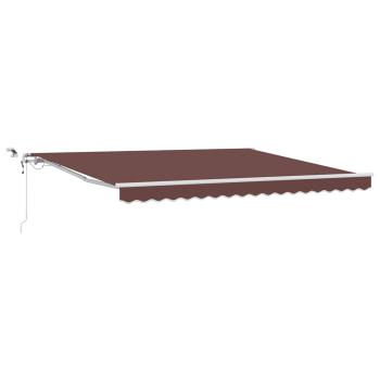 Markise Automatisch mit LED Braun 400x300 cm