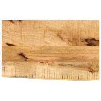 ARDEBO.de - Tischplatte 60x40x3,8 cm Baumkante Massivholz Raues Mangoholz
