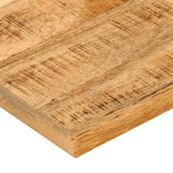 Tischplatte 40x40x3,8 cm Baumkante Massivholz Raues Mangoholz