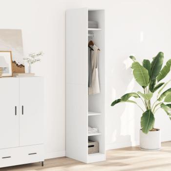 ARDEBO.de - Kleiderschrank Wei? 30x50x200 cm Holzwerkstoff