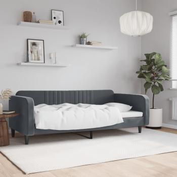 ARDEBO.de - Tagesbett Dunkelgrau 90x190 cm Samt