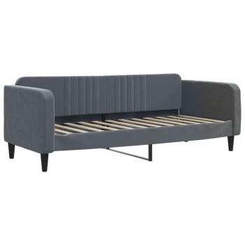 Tagesbett Dunkelgrau 90x190 cm Samt