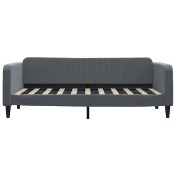 Tagesbett Dunkelgrau 90x190 cm Samt