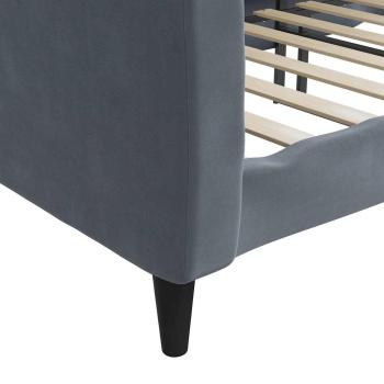 Tagesbett Dunkelgrau 90x190 cm Samt