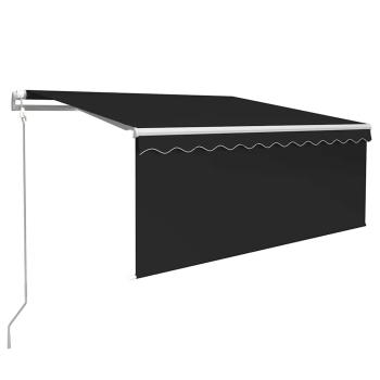 Markise Automatisch mit Rollo LED Windsensor 3,5x2,5m Anthrazit