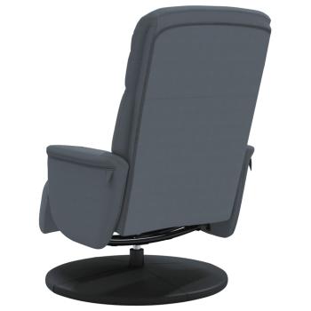 Relaxsessel mit Fu?teil Dunkelgrau Samt