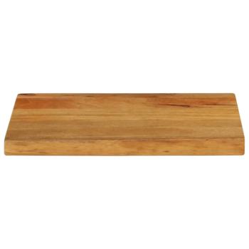 Tischplatte mit Baumkante 60x30x2,5 cm Massivholz Mango