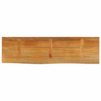 Tischplatte mit Baumkante 120x30x2,5 cm Massivholz Mango