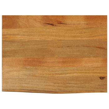 ARDEBO.de - Tischplatte mit Baumkante 70x60x2,5 cm Massivholz Mango