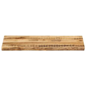 Tischplatte mit Baumkante 100x40x2,5 cm Raues Mango Massivholz