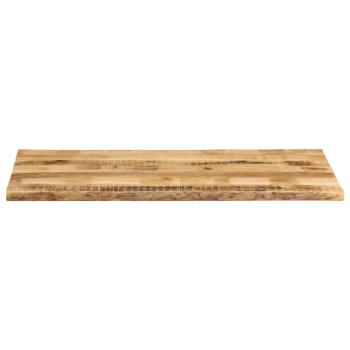Tischplatte mit Baumkante 140x60x3,8 cm Raues Mango Massivholz