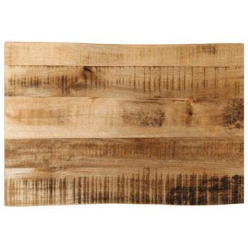 ARDEBO.de - Tischplatte mit Baumkante 70x40x3,8 cm Raues Mango Massivholz