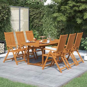 ARDEBO.de - 7-tlg. Garten-Essgruppe Massivholz Akazie 150-200 cm