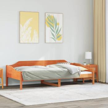 ARDEBO.de - Massivholzbett ohne Matratze Wachsbraun 90x200 Kiefernholz