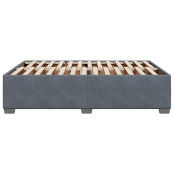 Bettgestell ohne Matratze Dunkelgrau 140x190 cm Samt
