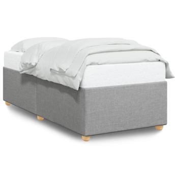 Bettgestell ohne Matratze Hellgrau 80x200 cm Stoff