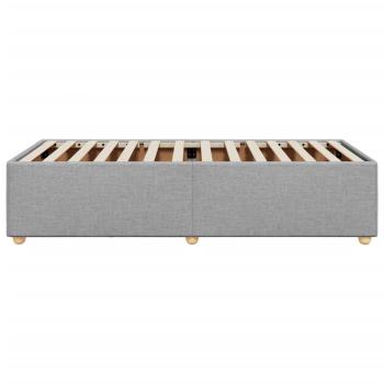 Bettgestell ohne Matratze Hellgrau 80x200 cm Stoff