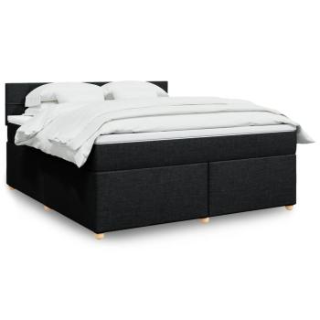 ARDEBO.de - Boxspringbett mit Matratze Schwarz 180x200 cm Stoff