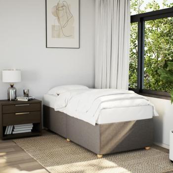ARDEBO.de - Bettgestell ohne Matratze Taupe 90x190 cm Stoff