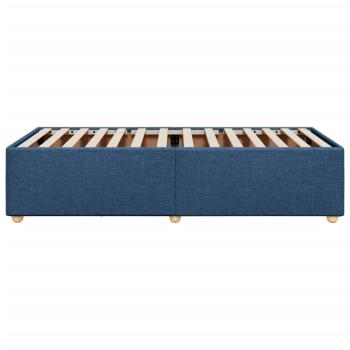 Bettgestell ohne Matratze Blau 90x190 cm Stoff