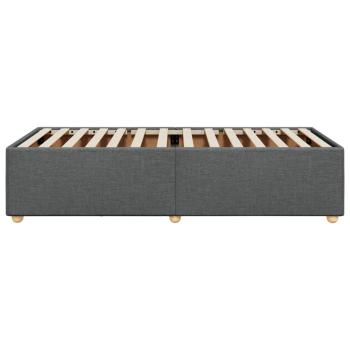 Bettgestell ohne Matratze Dunkelgrau 100x200 cm Stoff
