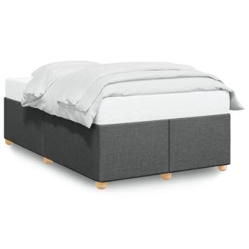 Bettgestell ohne Matratze Dunkelgrau 120x190 cm Stoff